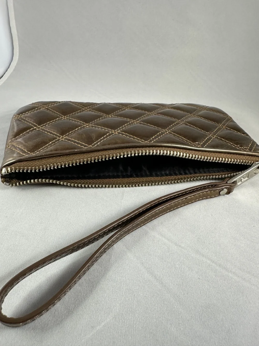 Marc by Marc Jacobs Metallic Bronze Quilted Wristlet Clutch